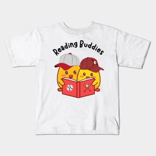 Reading buddies Baseball Chicks Kids T-Shirt